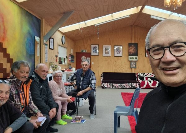 From the left, Tungane, Rossy, Denzil, Raina, Doc and Henare